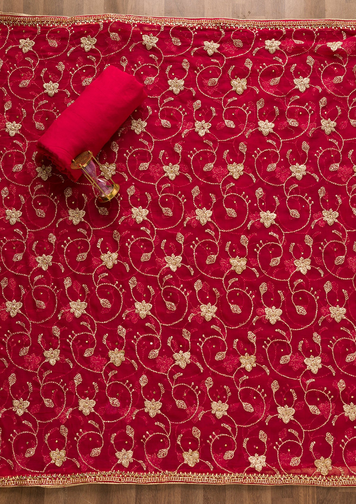 Rani Pink Sequins Georgette Unstitched Salwar Suit