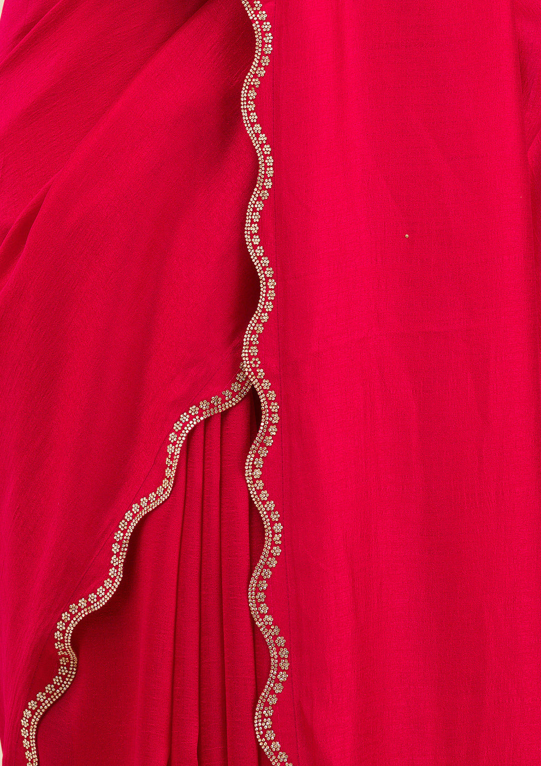 Rani Pink Stonework Art Silk Saree