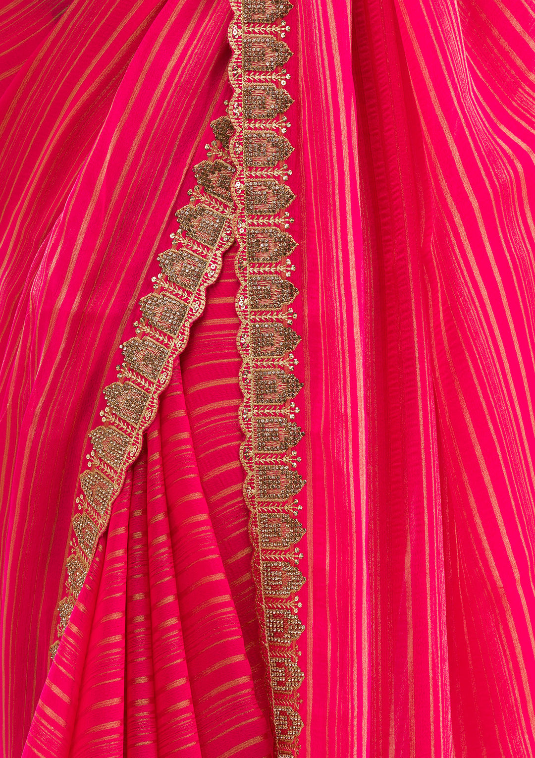 Rani Pink Stonework Georgette Saree