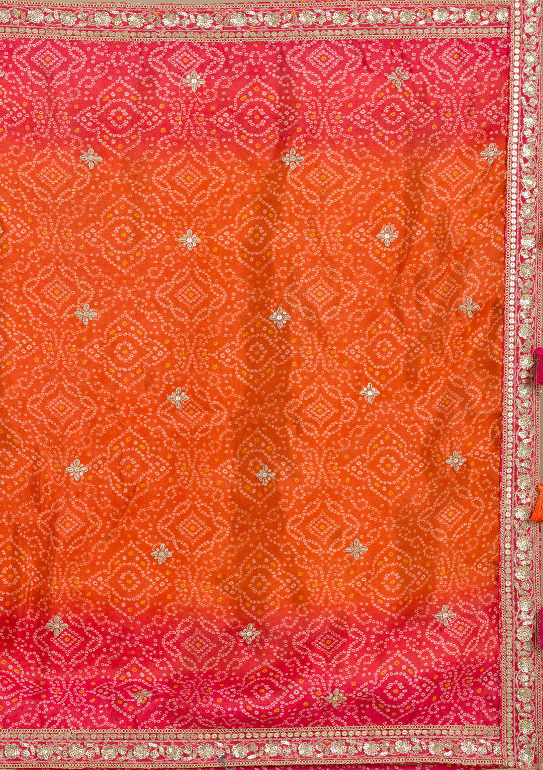 Rani Pink Stonework Semi Crepe Readymade Salwar Suit