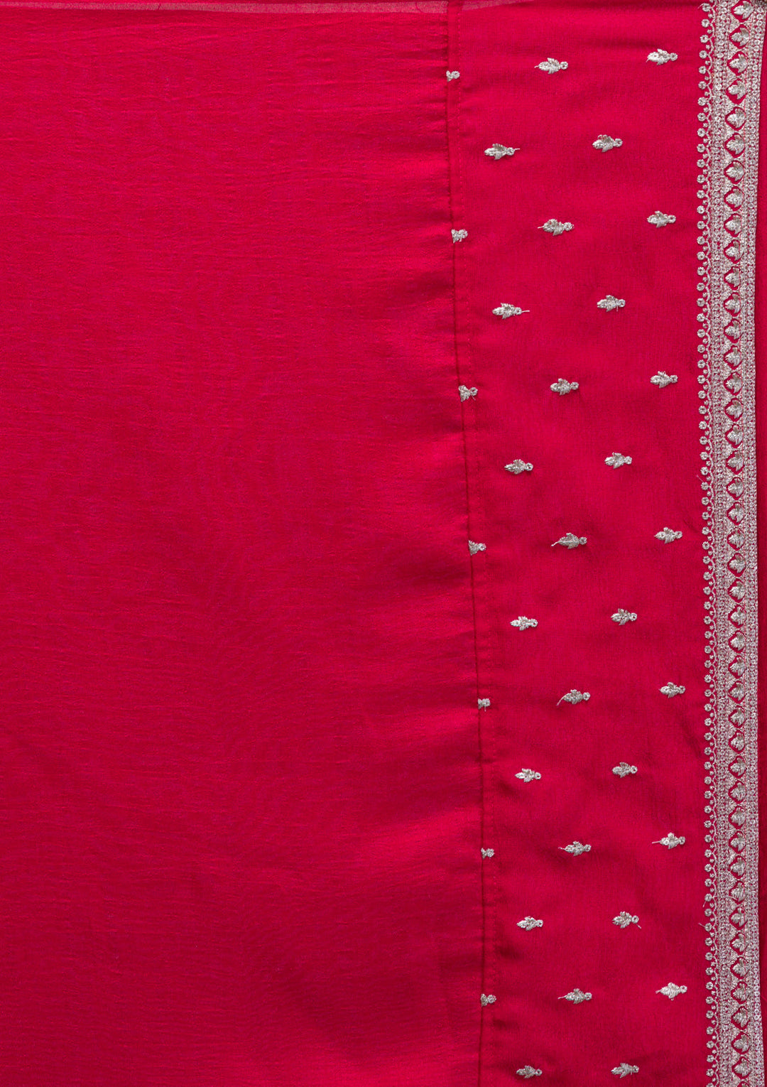 Rani Pink Threadwork Raw Silk Readymade Salwar Suit