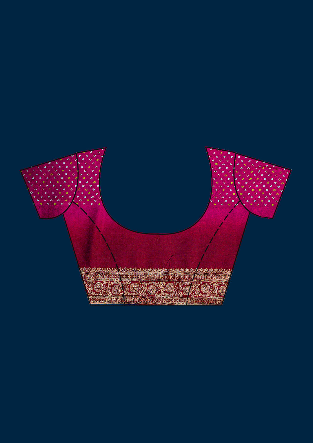 Rani Pink Zariwork Art Silk Saree