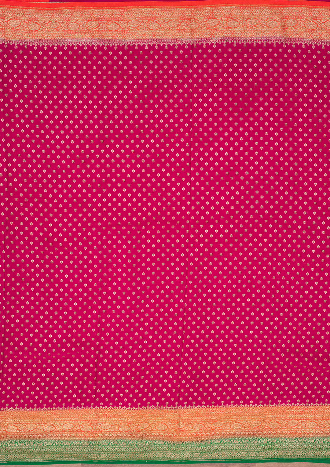 Rani Pink Zariwork Art Silk Saree