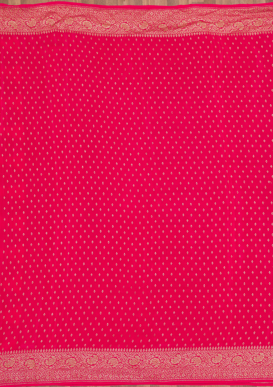 Rani Pink Zariwork Banarasi Pure Silk Saree