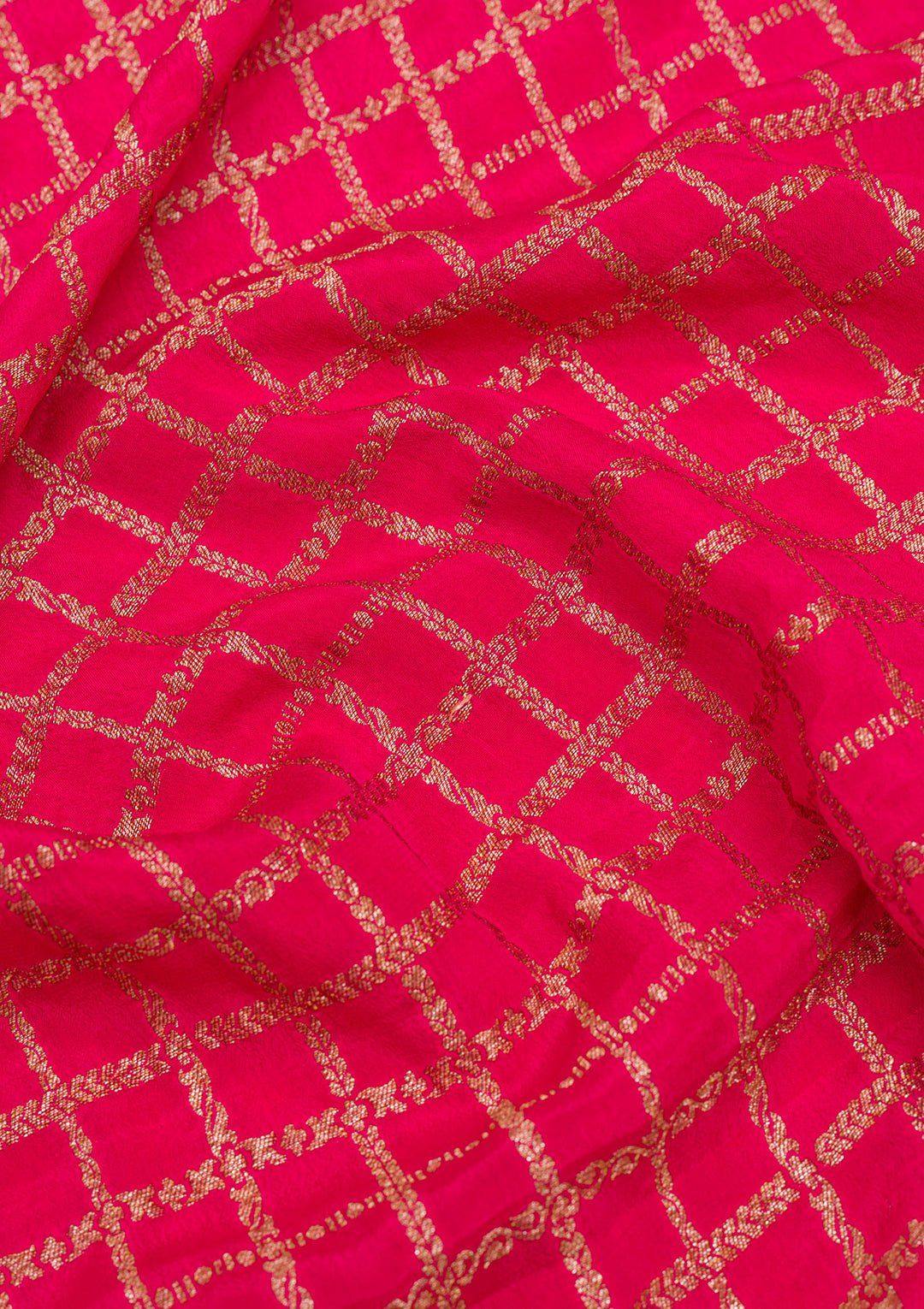 Rani Pink Zariwork Banarasi Pure Silk Saree