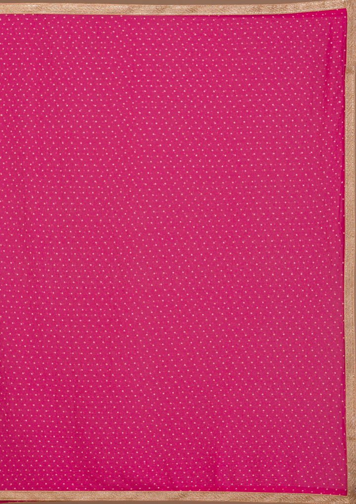 Rani Pink Zariwork  Readymade Salwar Suit