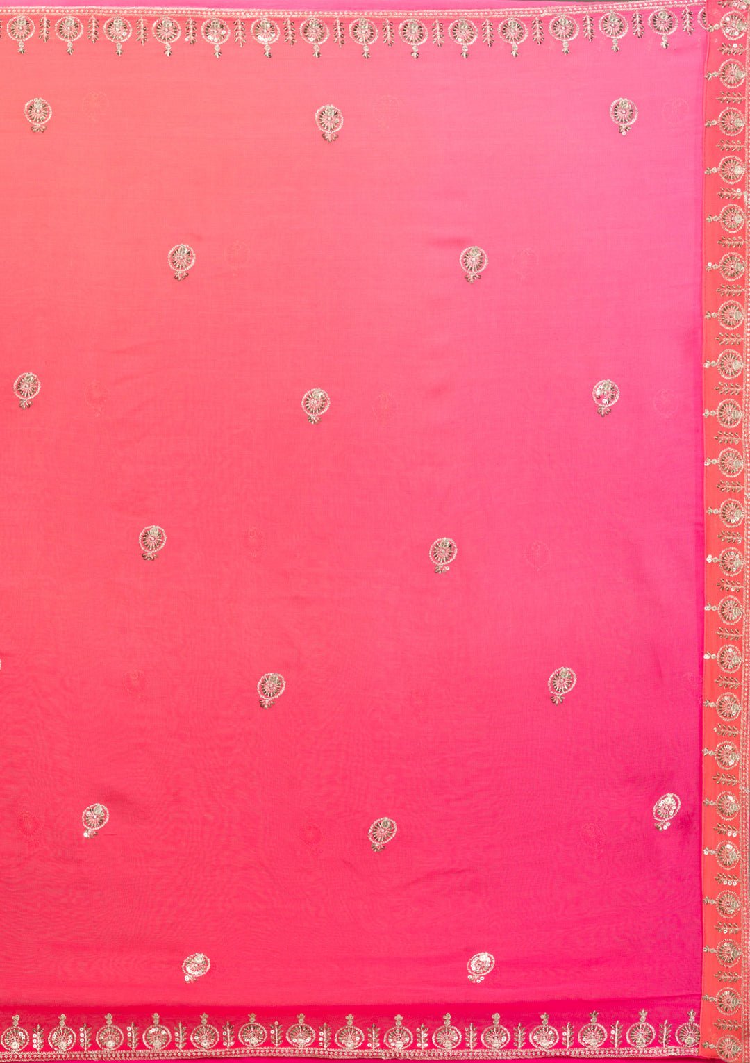 Rani Pink Zariwork Georgette Readymade Lehenga