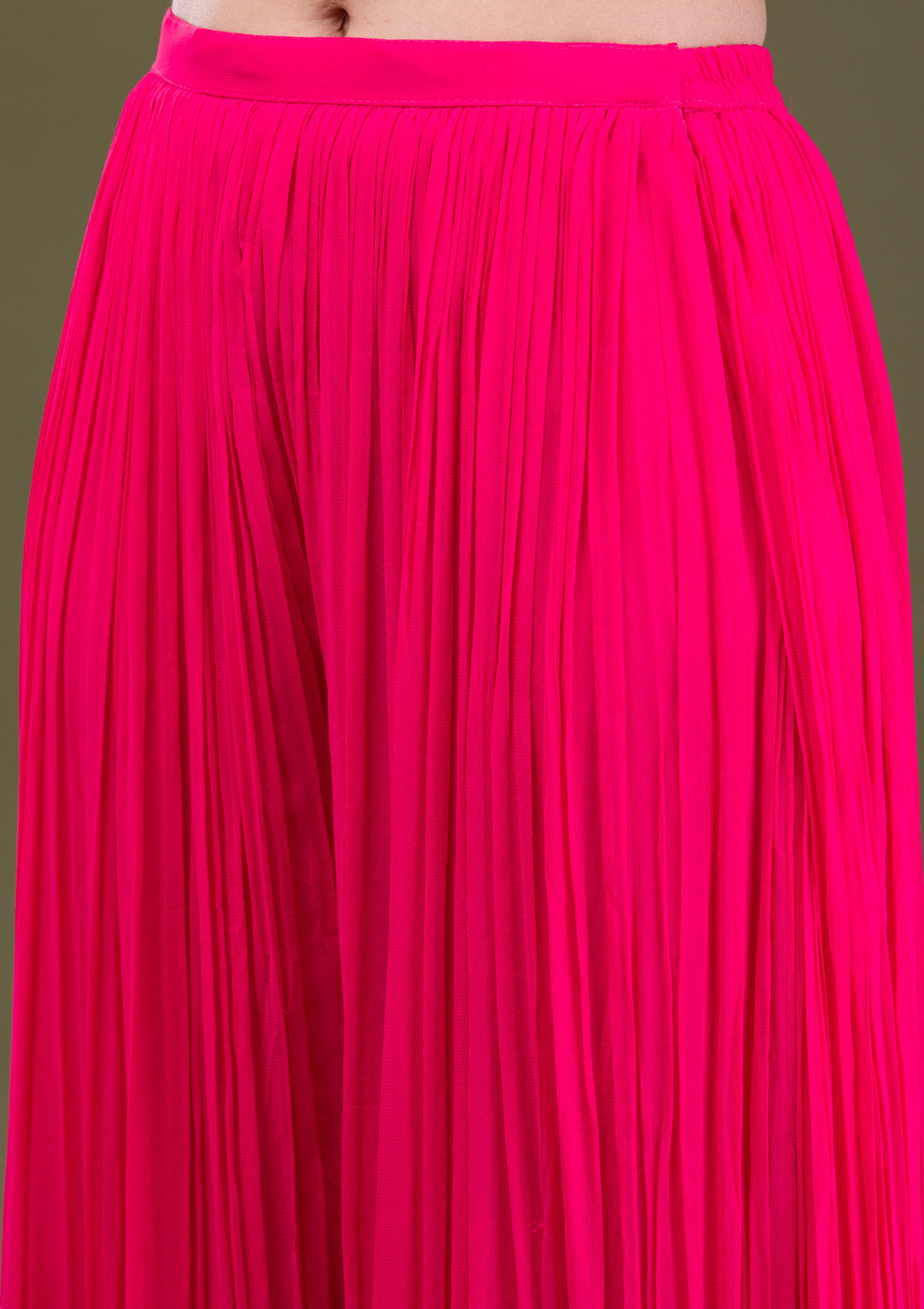 Rani Pink Zariwork Georgette Readymade Salwar Suit