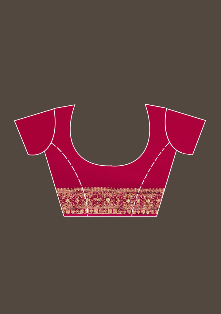 Rani Pink Zariwork Georgette Saree