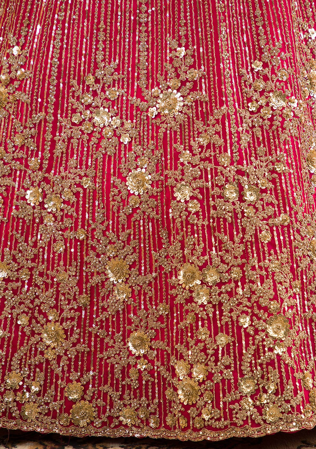 Rani Pink Zariwork Net Readymade Lehenga