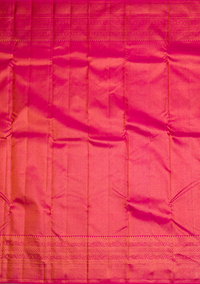 Rani Pink Gold Zariwork Pure Silk Saree