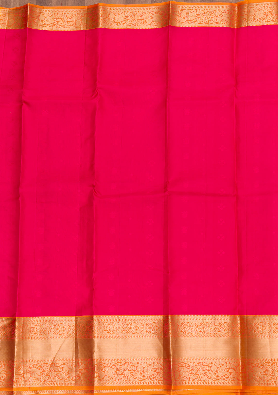 Rani Pink Zariwork Pure Silk Saree