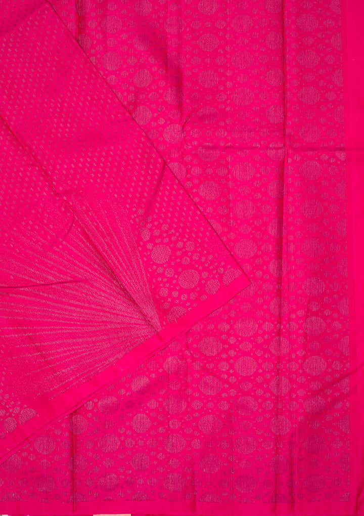 Rani Pink Zariwork Pure Silk Saree