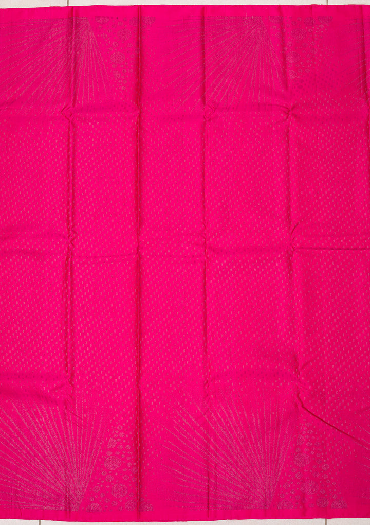 Rani Pink Zariwork Pure Silk Saree