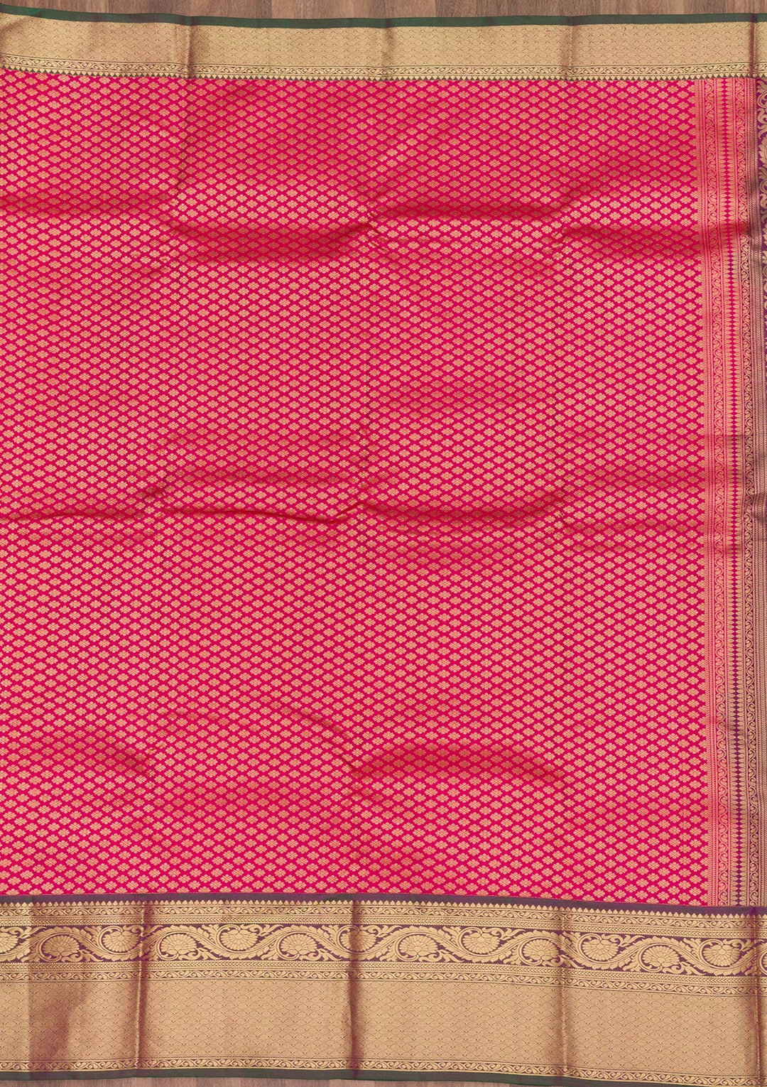 Rani Pink Zariwork Banarasi Pure Silk Saree