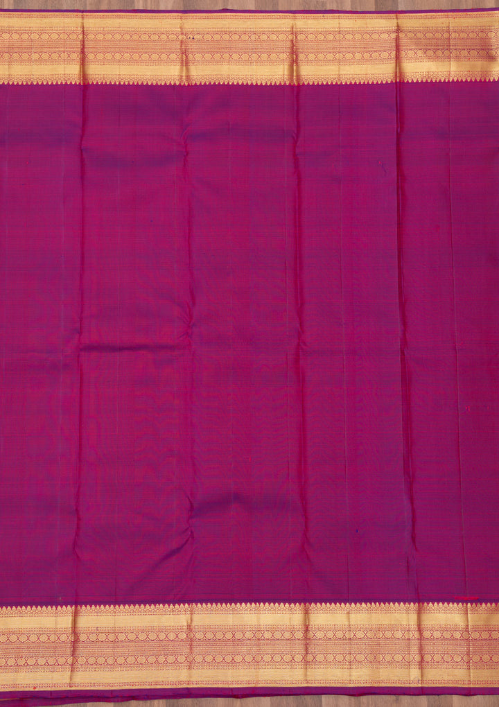 Rani Pink Zariwork Pure Silk Saree