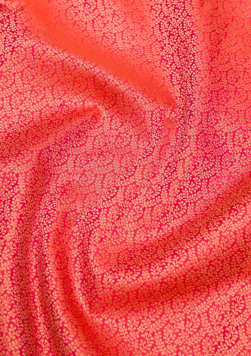 Rani Pink Zariwork Pure Silk Saree-Koskii