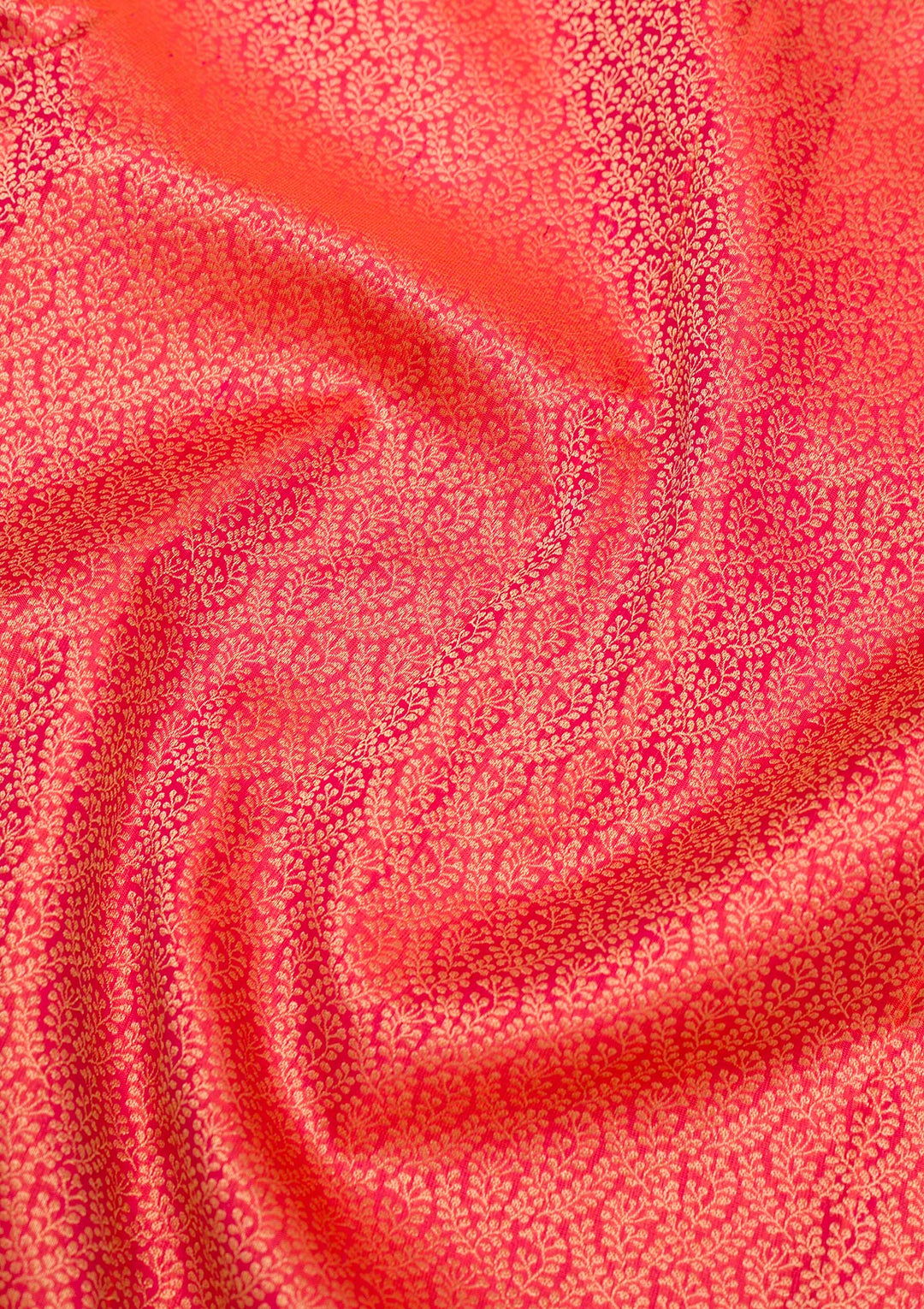 Rani Pink Zariwork Pure Silk Saree-Koskii