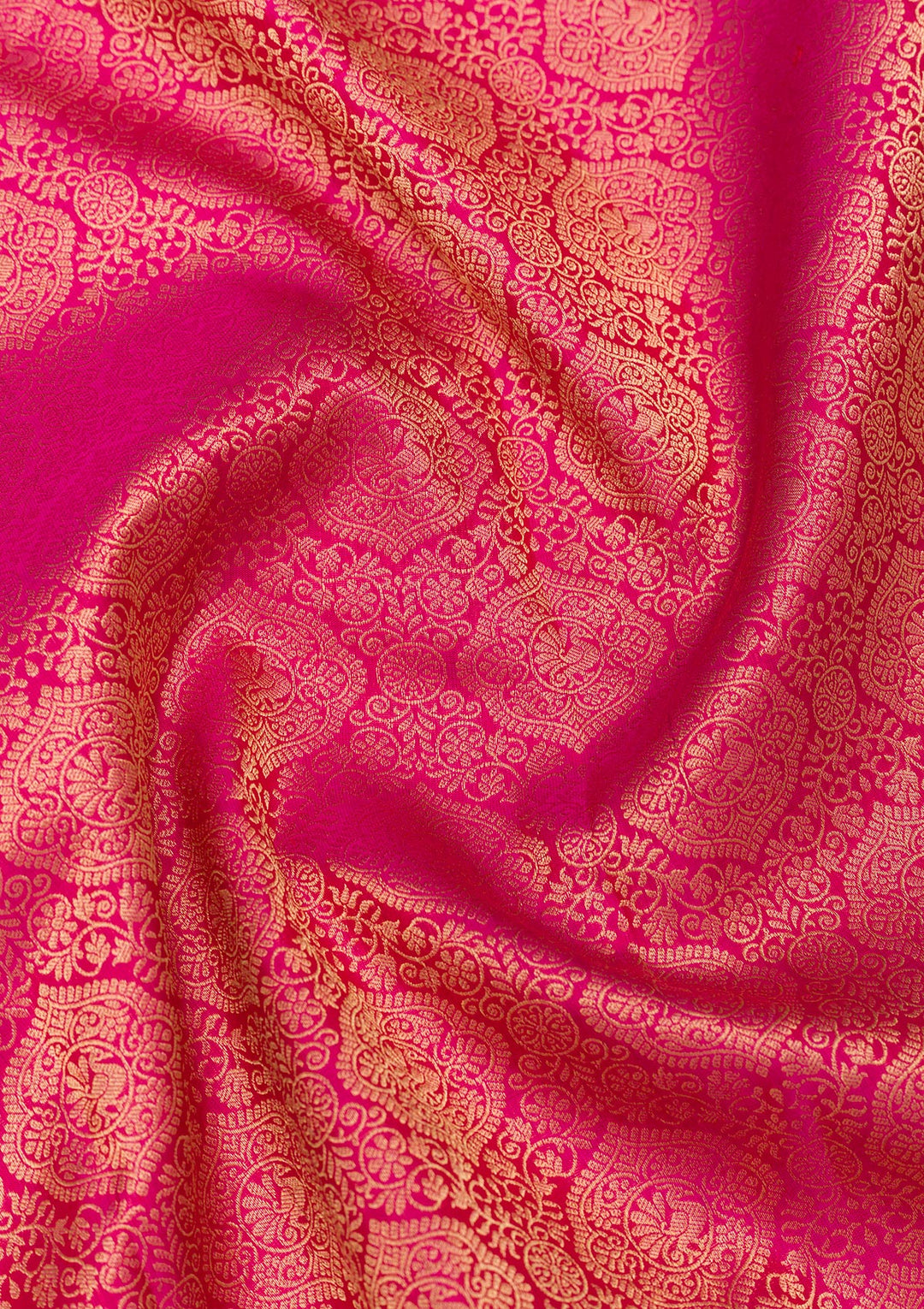 Rani Pink Zariwork Banarasi Pure Silk Saree