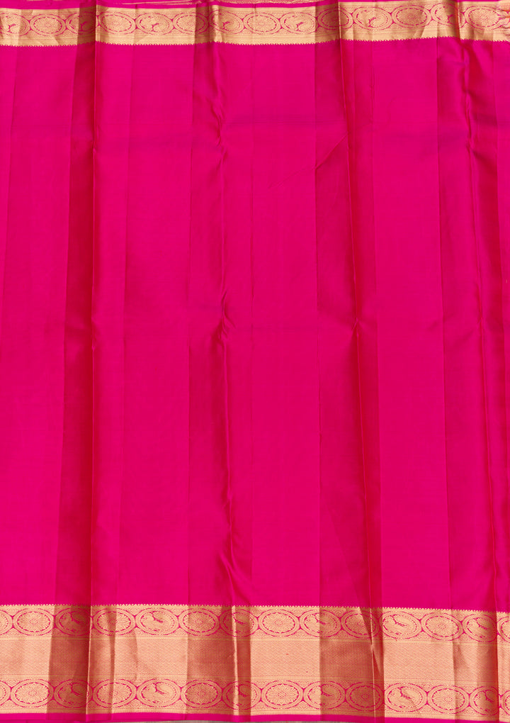 Rani Pink Zariwork Banarasi Pure Silk Saree