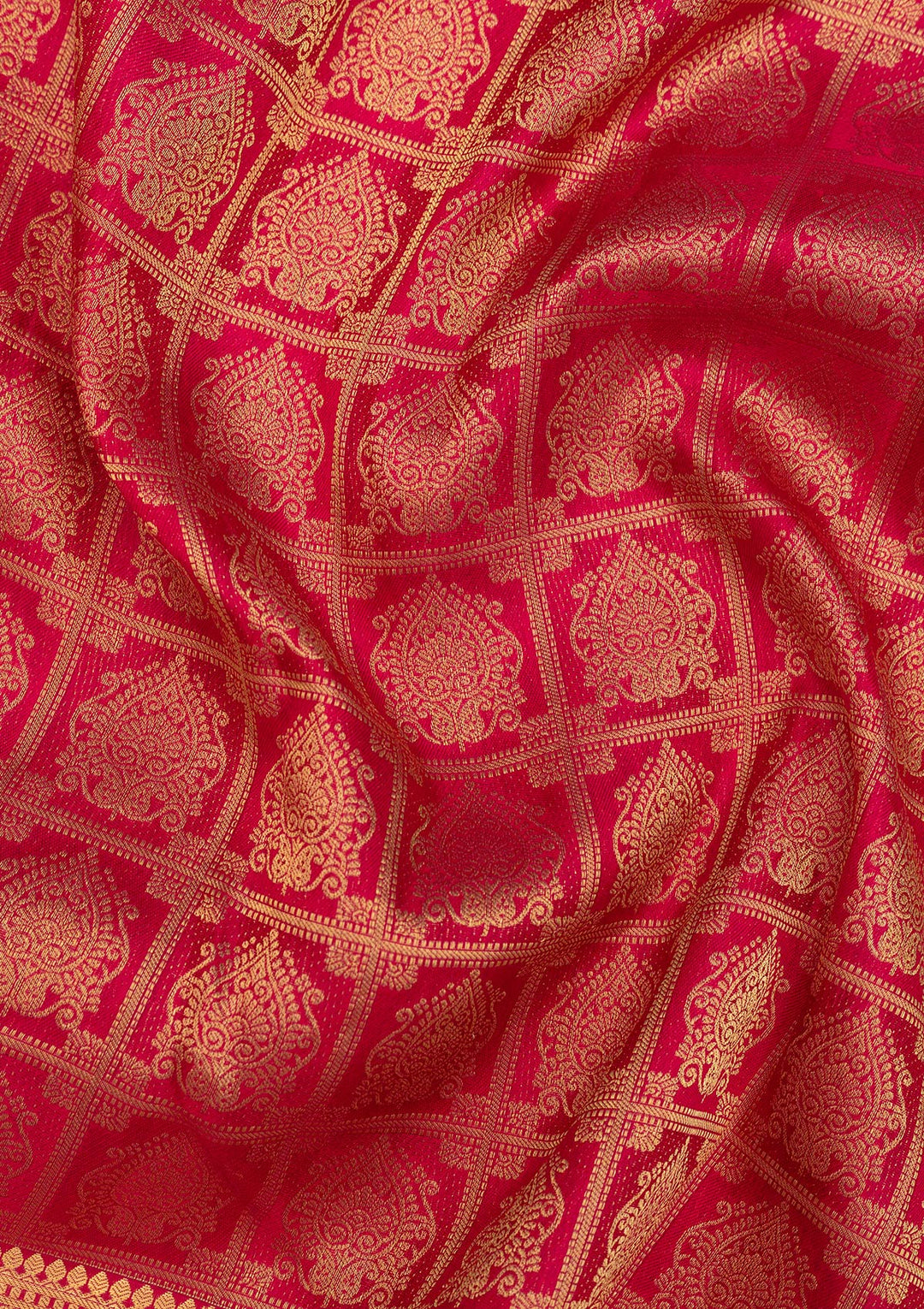 Rani Pink Zariwork Pure Silk Saree