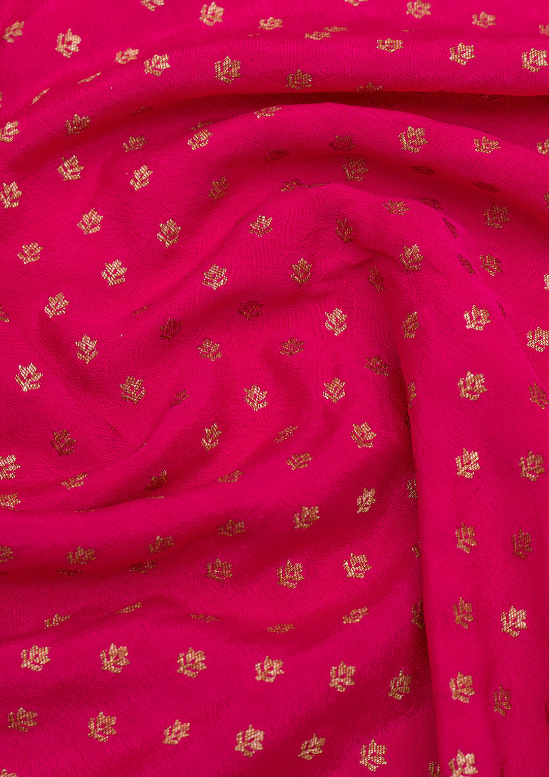 Rani Pink Zariwork Pure Silk Saree