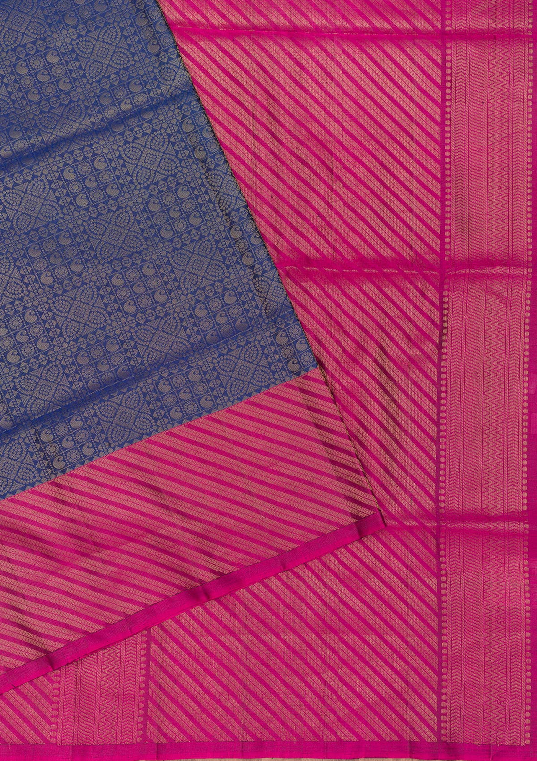 Rani Pink Zariwork Pure Silk Saree