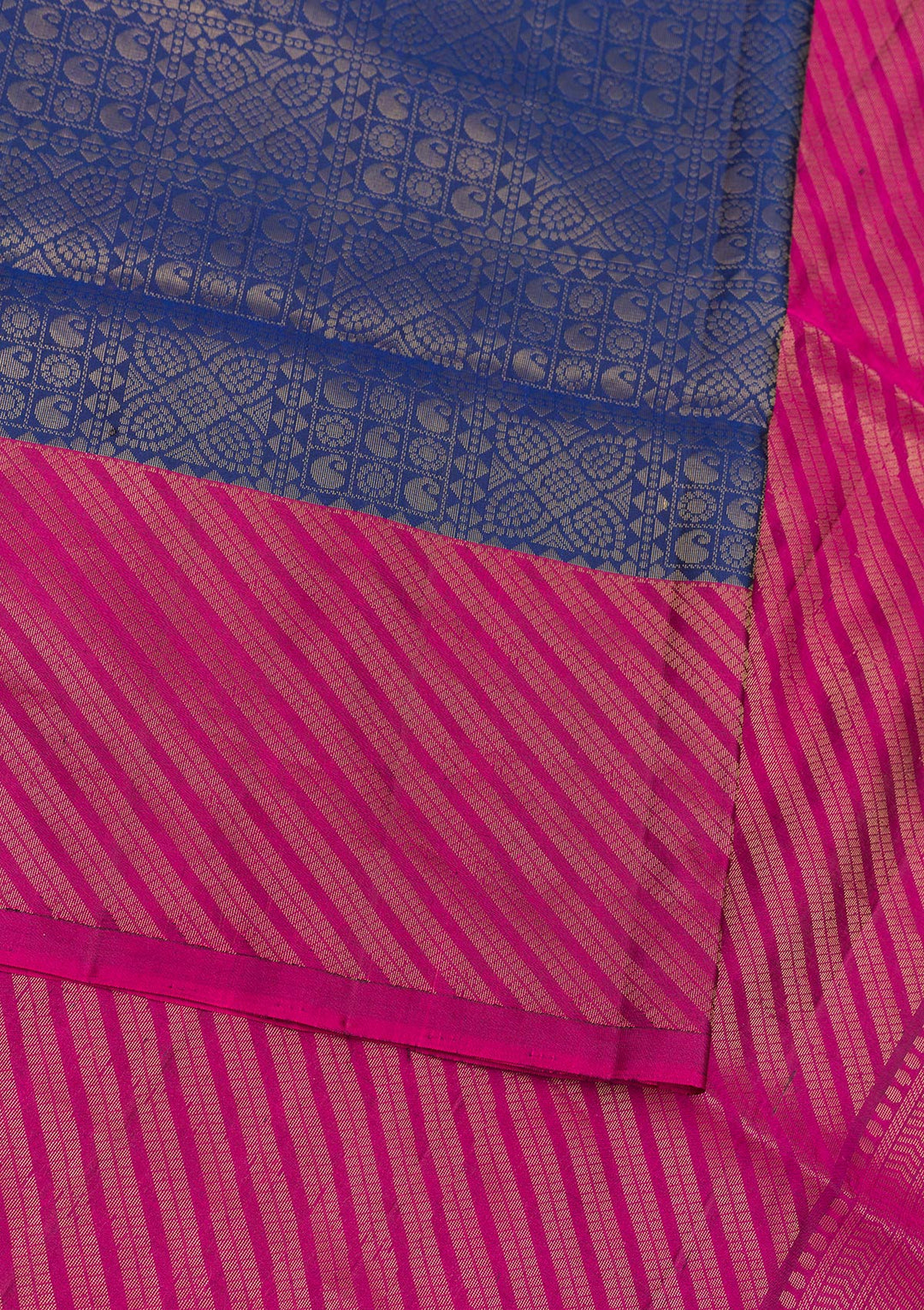 Rani Pink Zariwork Pure Silk Saree