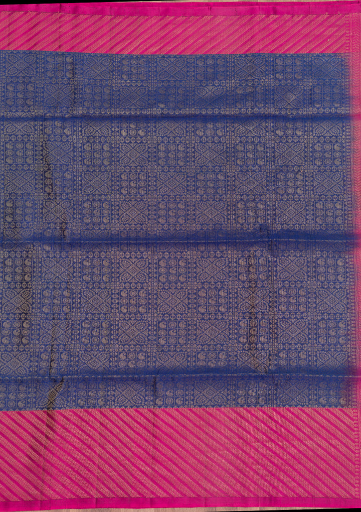 Rani Pink Zariwork Pure Silk Saree