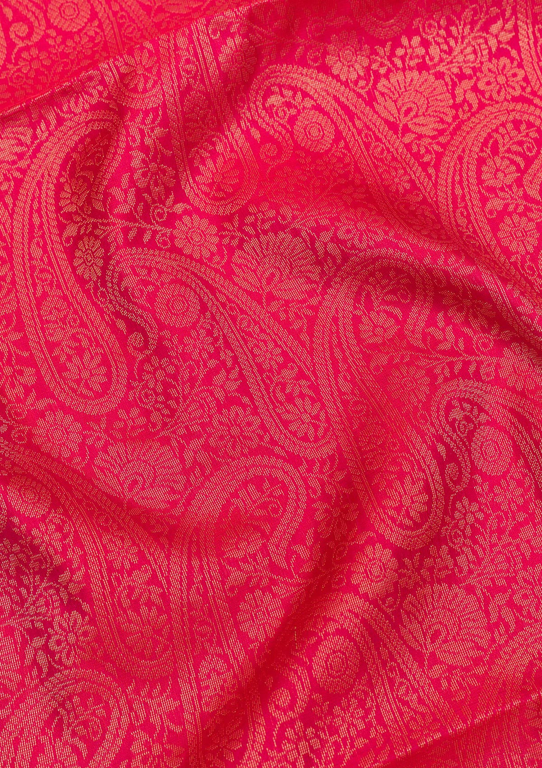 Rani Pink Zariwork Pure Silk Saree