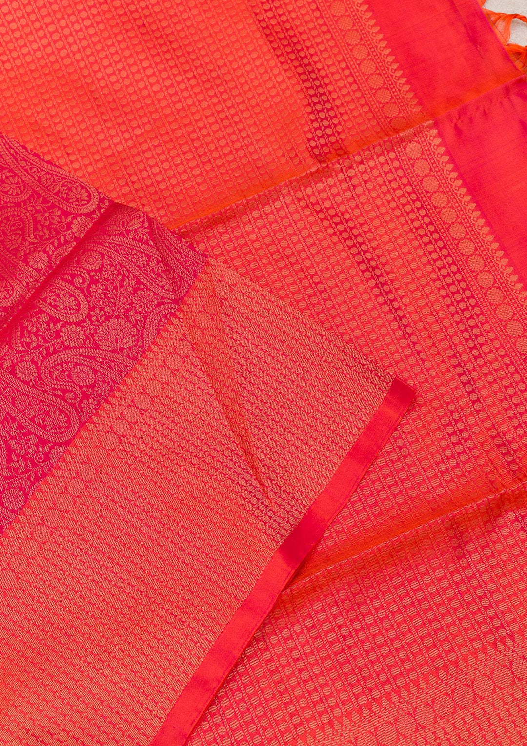 Rani Pink Zariwork Pure Silk Saree