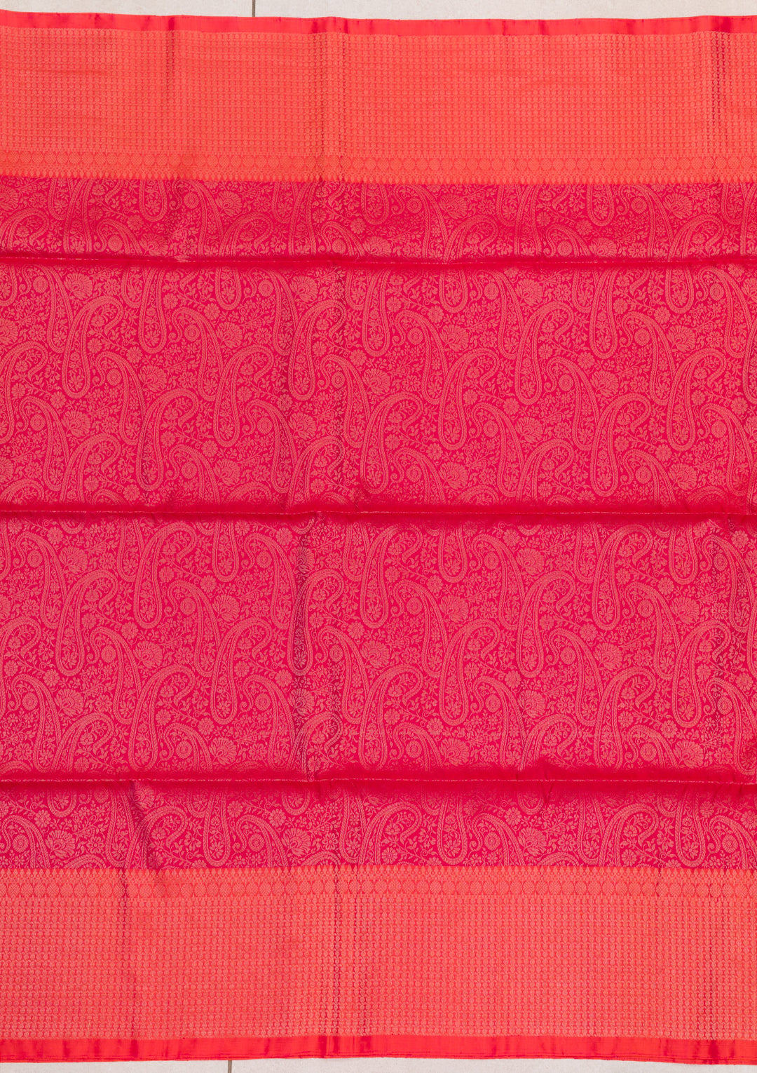 Rani Pink Zariwork Pure Silk Saree