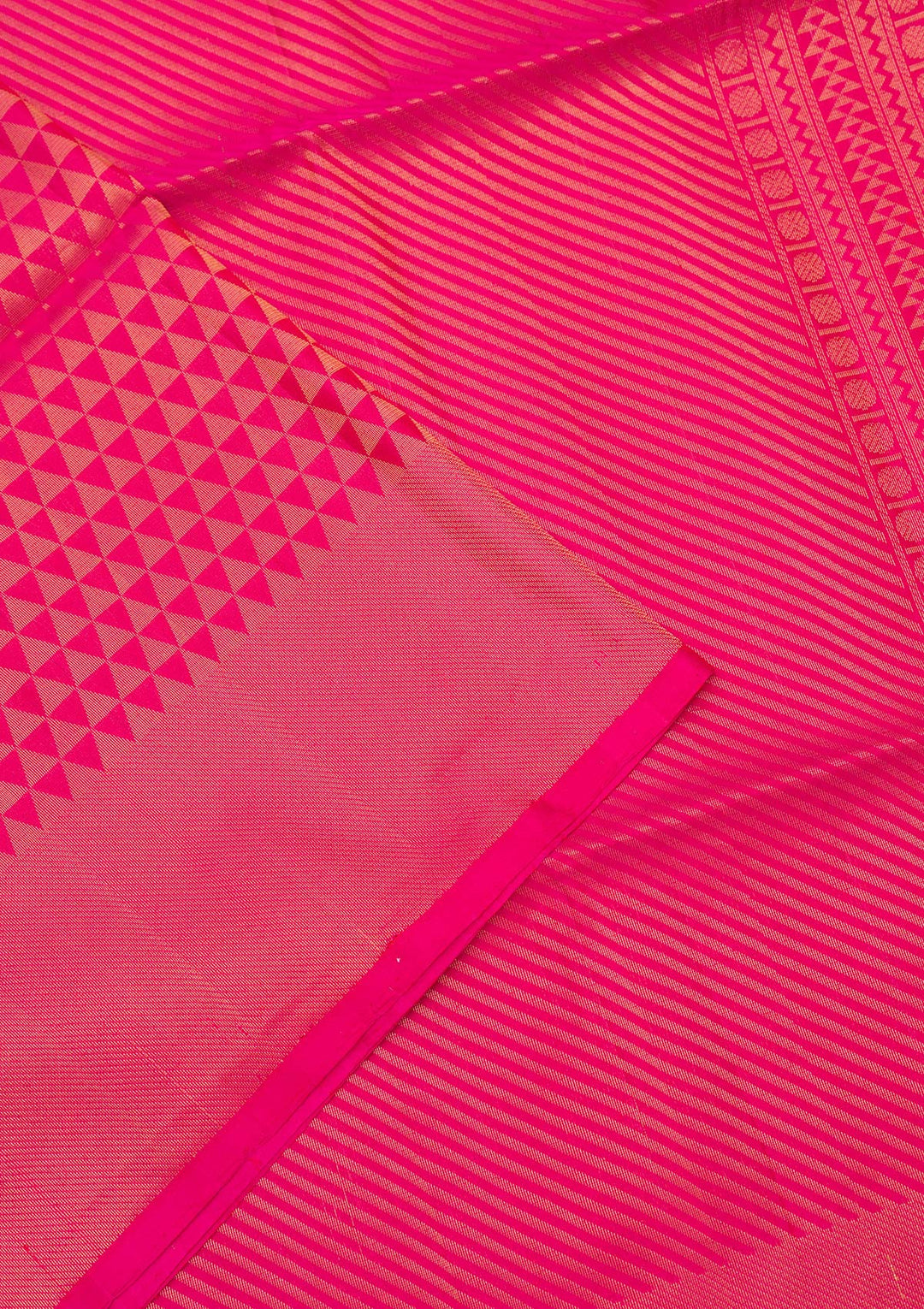Rani Pink Zariwork Pure Silk Saree