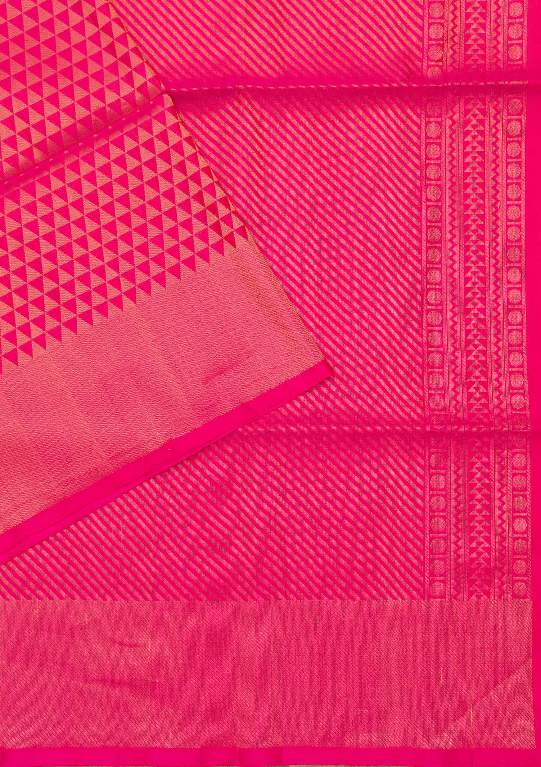 Rani Pink Zariwork Pure Silk Saree