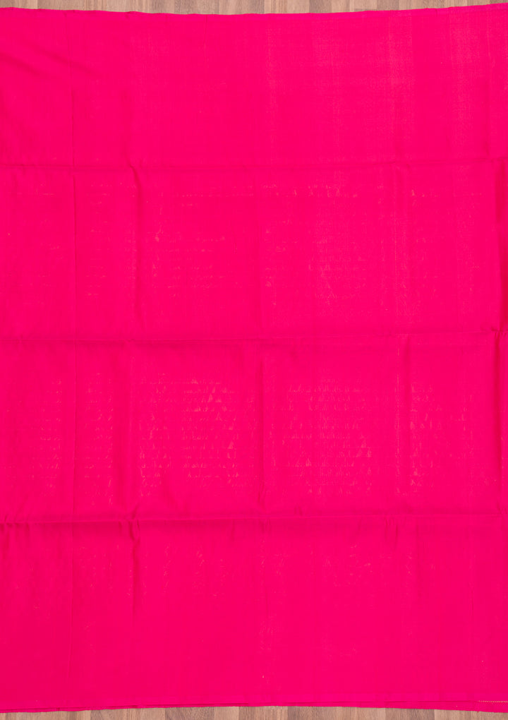Rani Pink Zariwork Pure Silk Saree