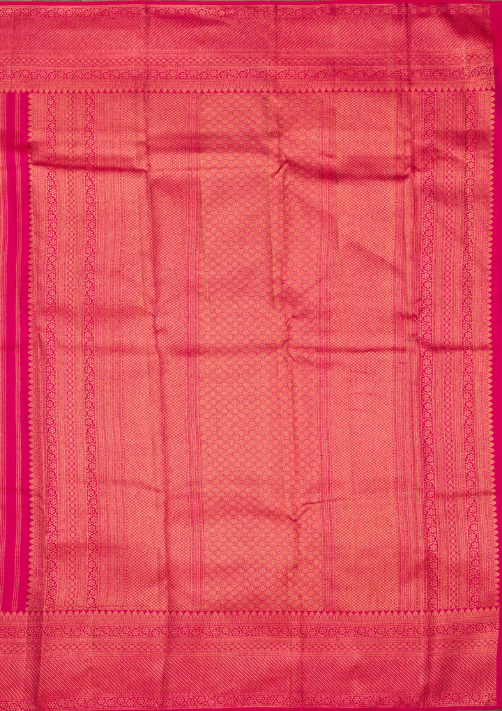 Rani Pink Zariwork Pure Silk Saree