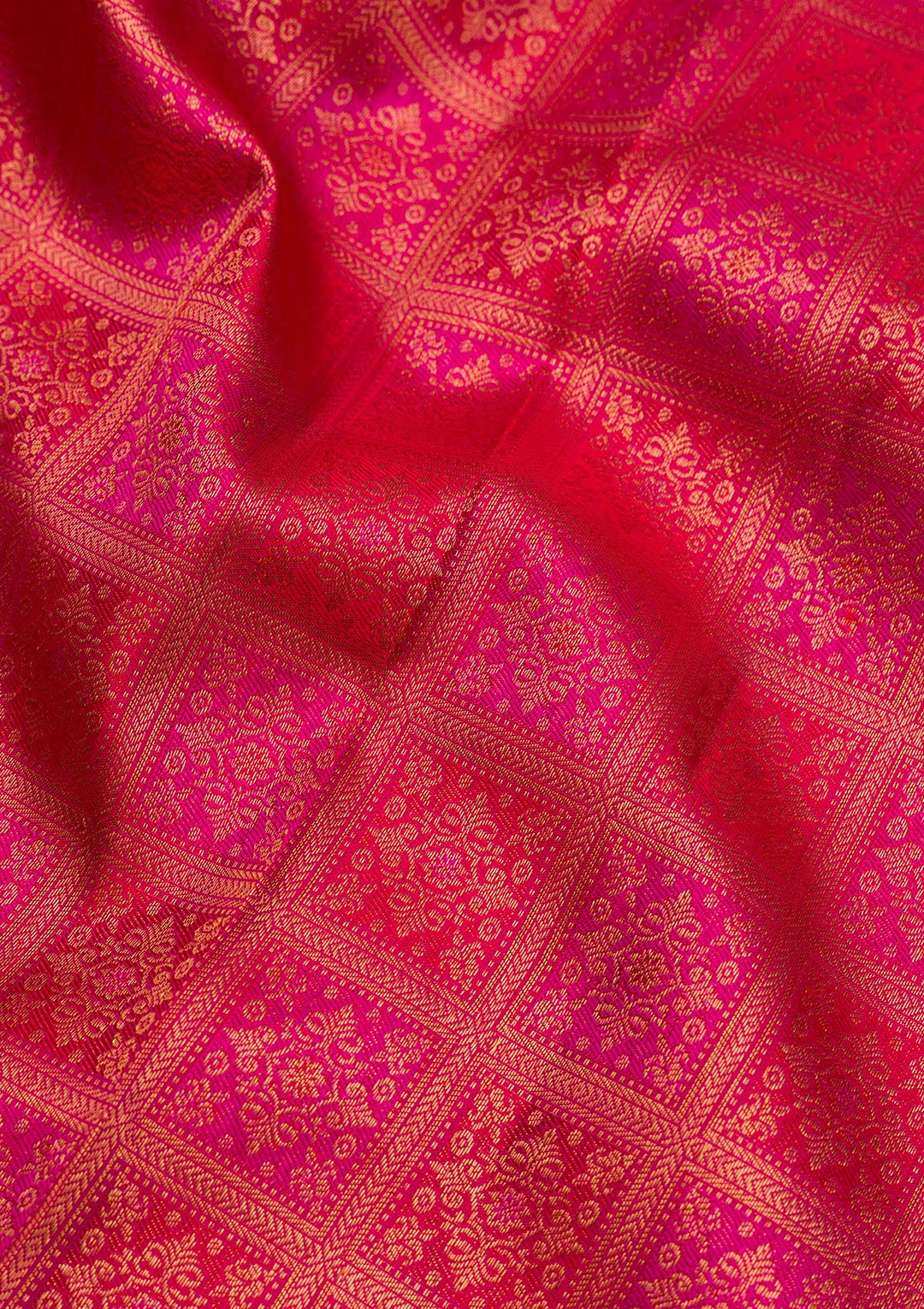Rani Pink Zariwork Pure Silk Saree