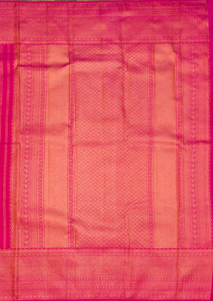 Rani Pink Zariwork Pure Silk Saree