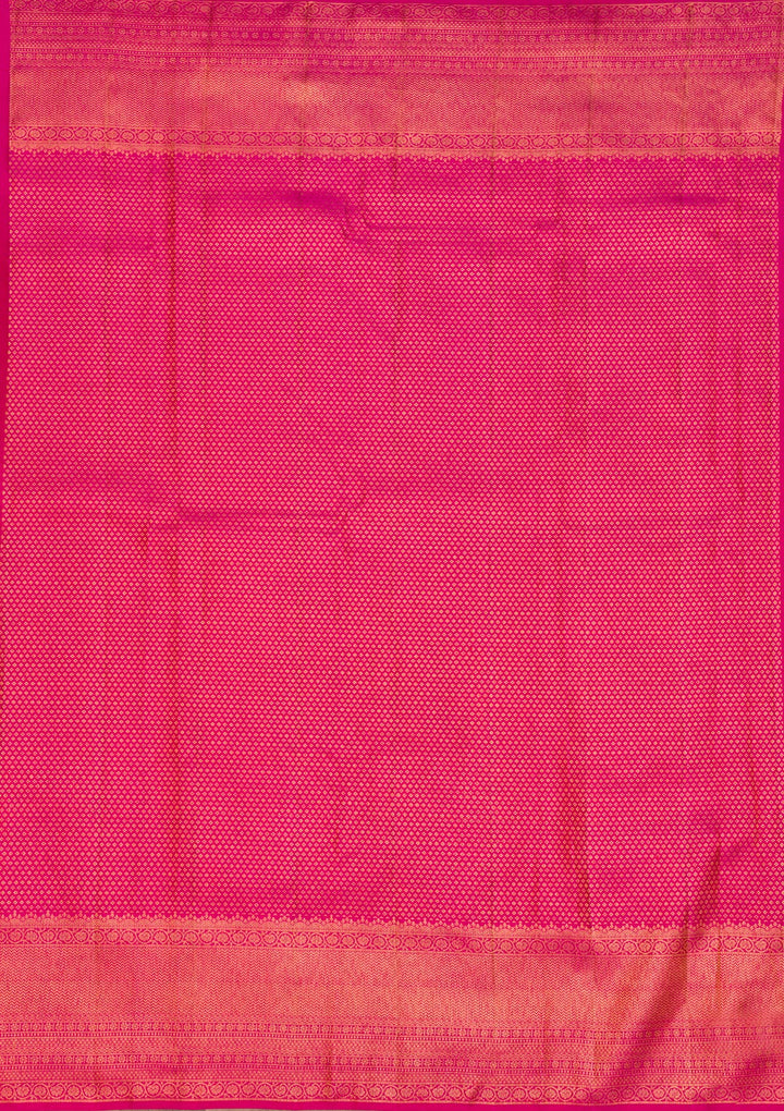 Rani Pink Zariwork Pure Silk Saree