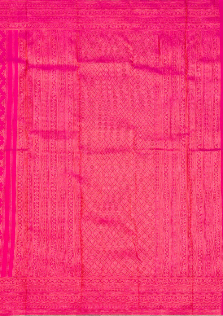 Rani Pink Zariwork Pure Silk Saree