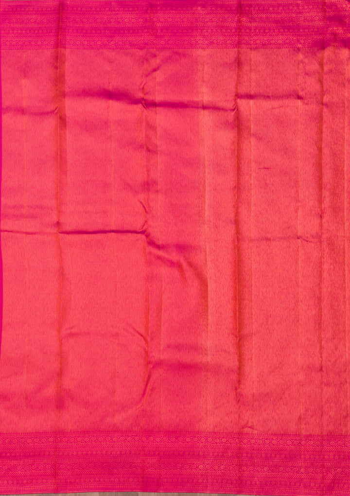 Rani Pink Zariwork Pure Silk Saree