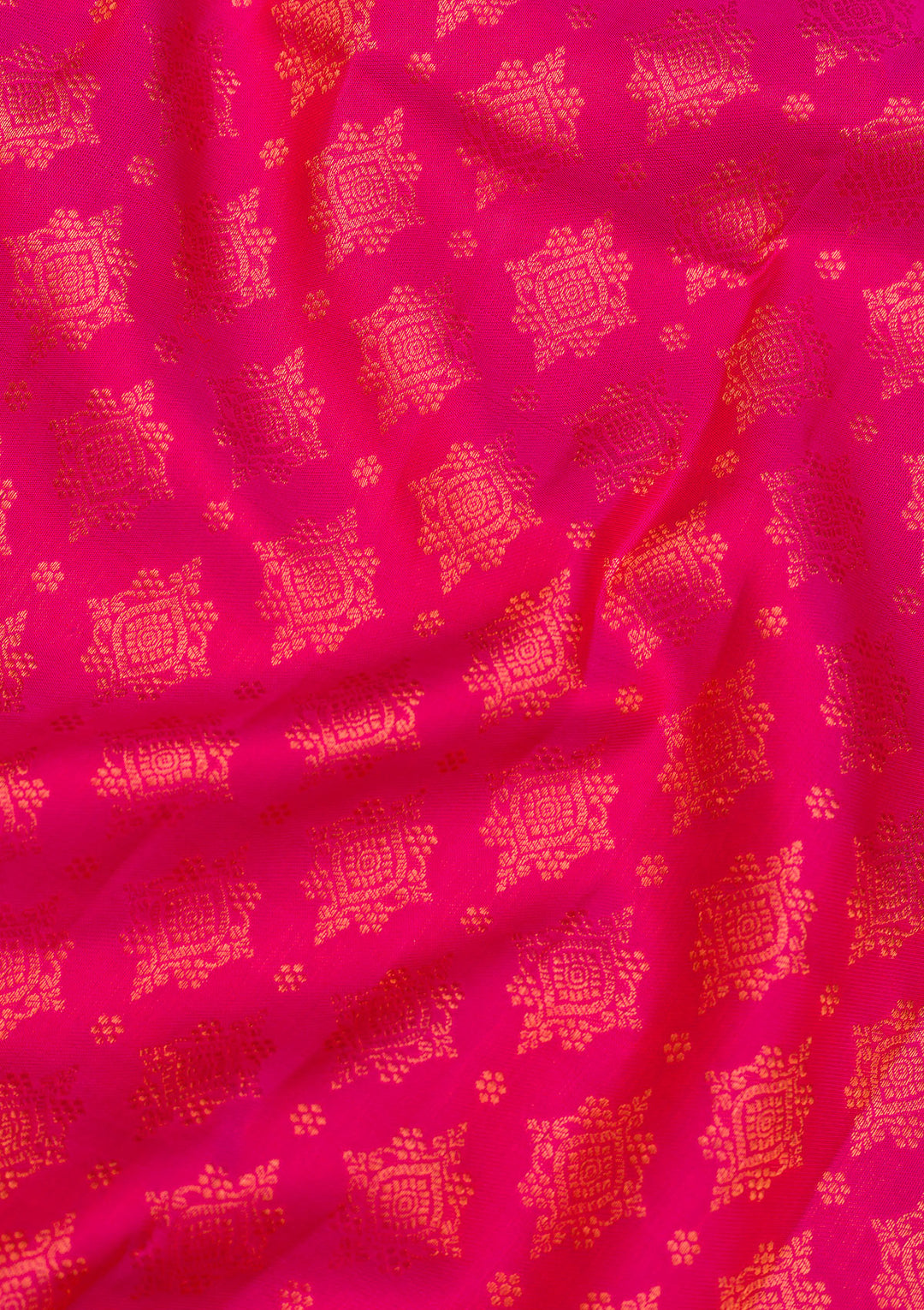 Rani Pink Zariwork Pure Silk Saree
