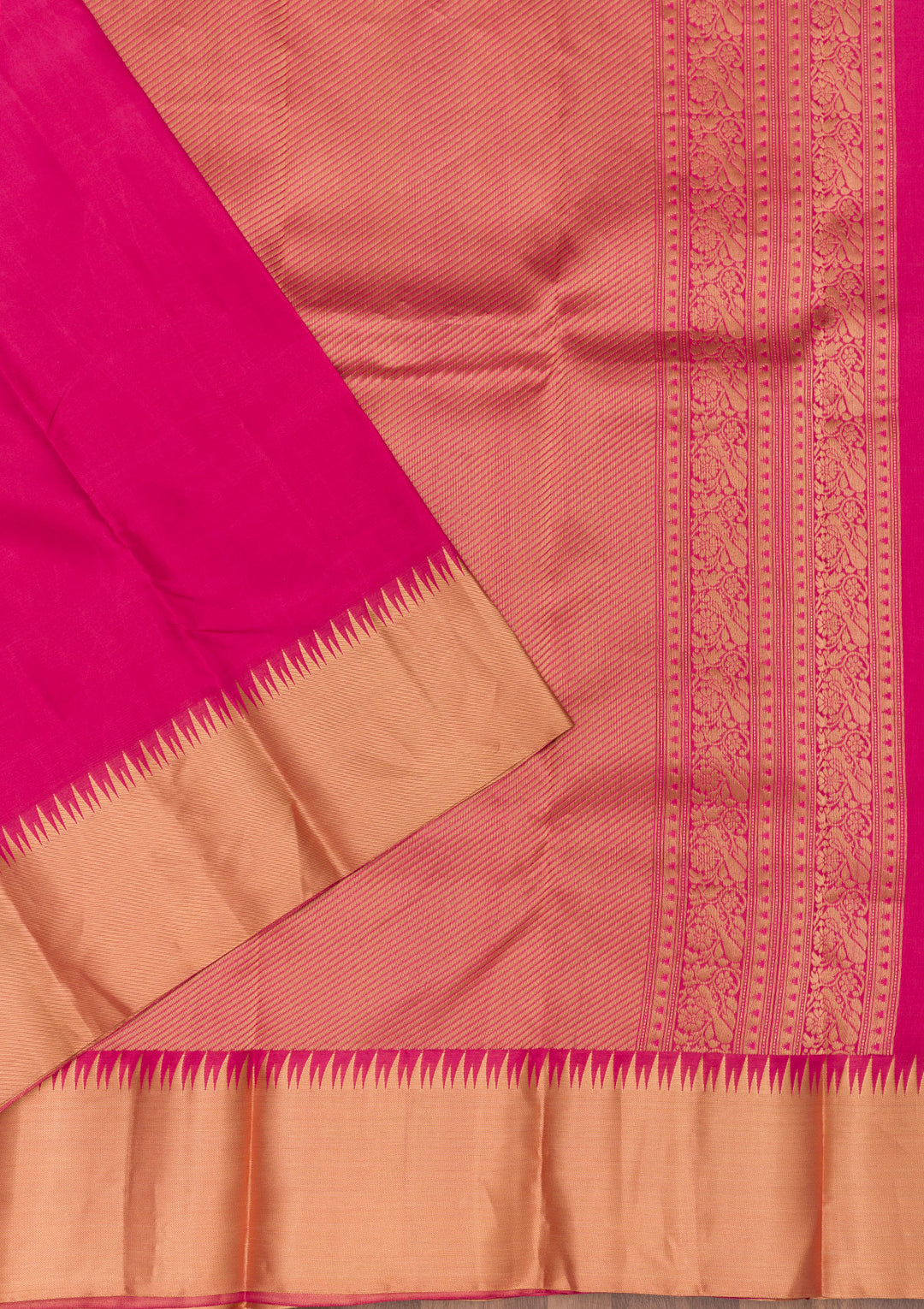 Rani Pink Zariwork Kanjivaram Pure Silk Saree