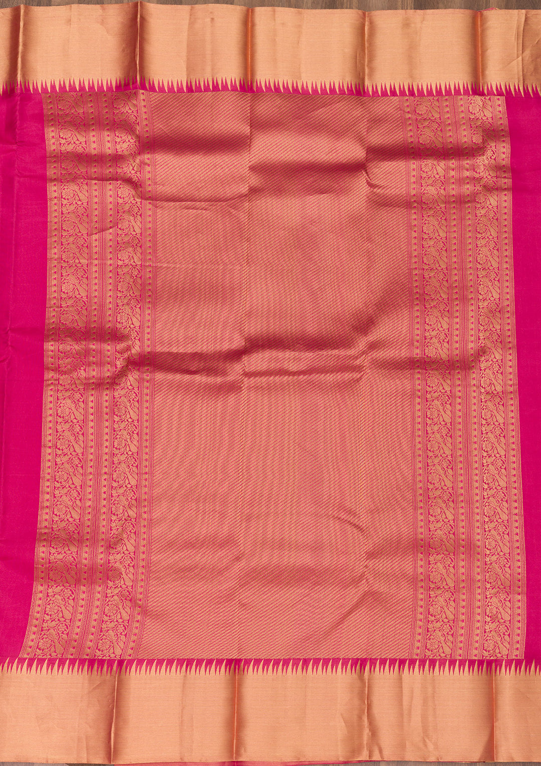 Rani Pink Zariwork Kanjivaram Pure Silk Saree