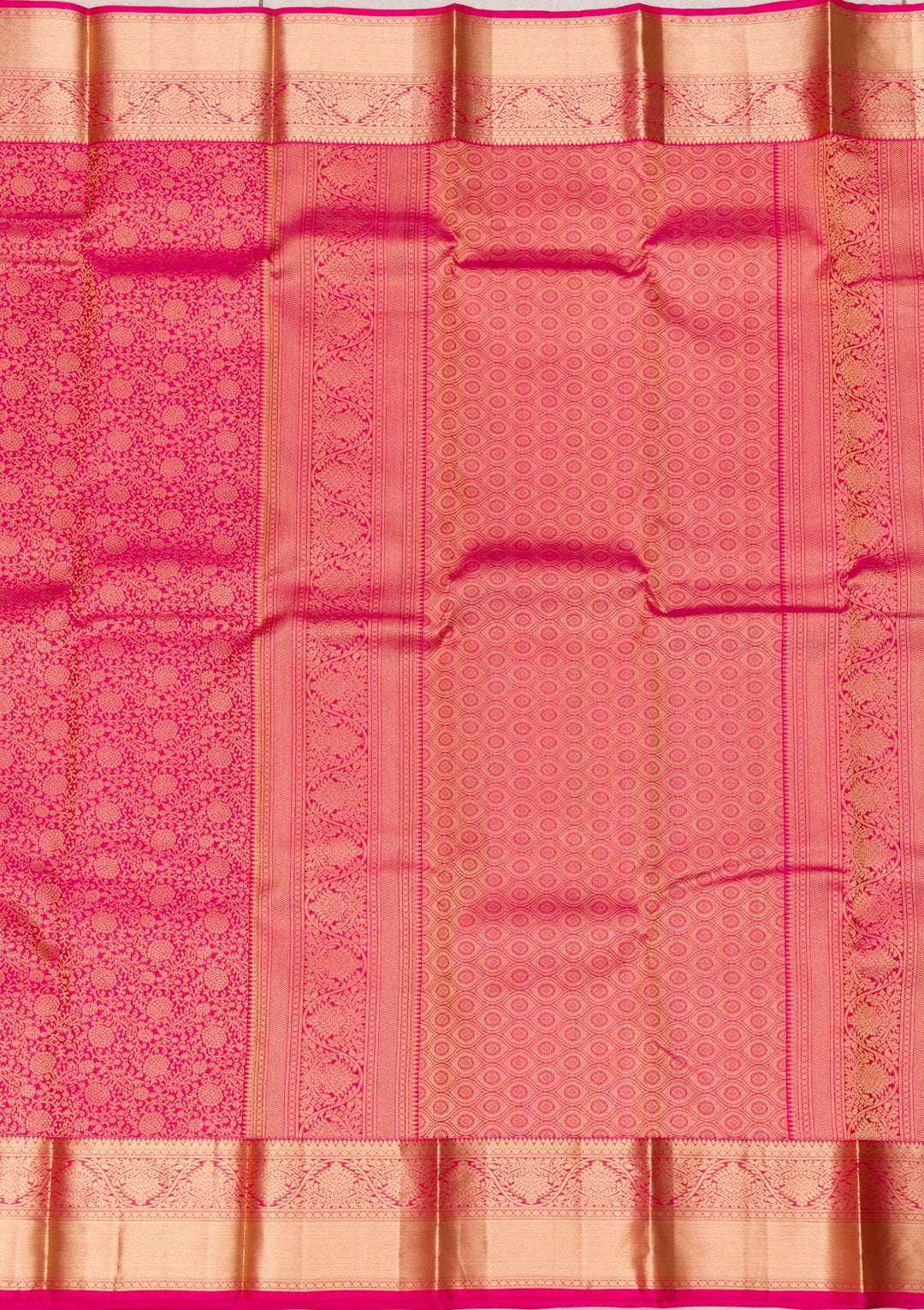 Rani Pink Zariwork Banarasi Pure Silk Saree