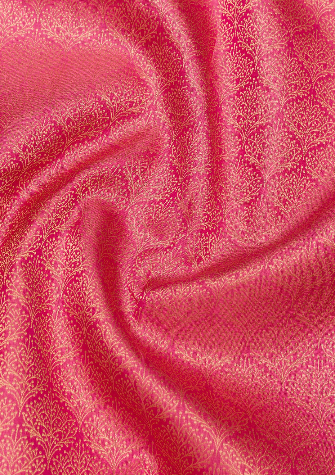 Rani Pink Zariwork Banarasi Pure Silk Saree