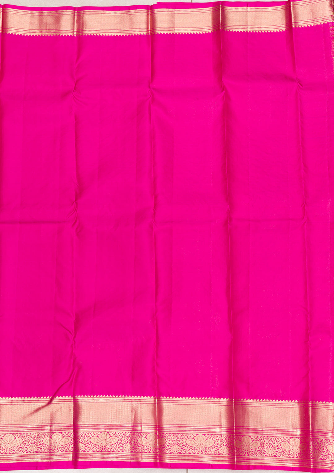 Rani Pink Zariwork Pure Silk Saree
