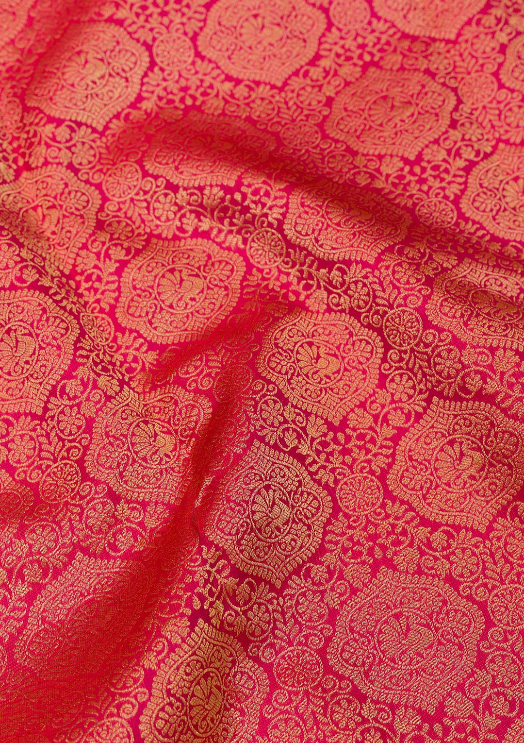 Rani Pink Zariwork Banarasi Pure Silk Saree