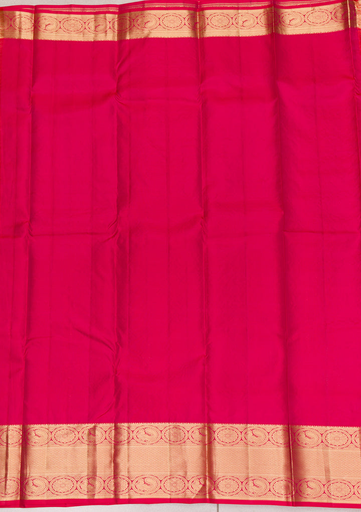 Rani Pink Zariwork Banarasi Pure Silk Saree