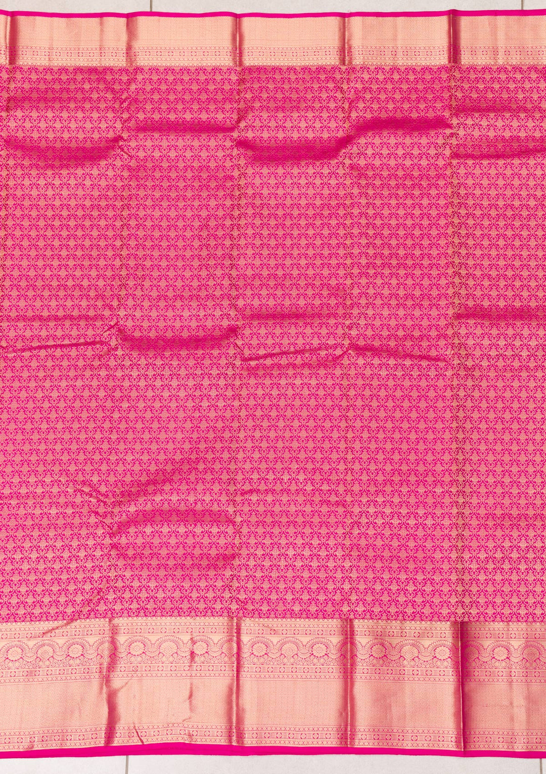 Rani Pink Zariwork Banarasi Pure Silk Saree